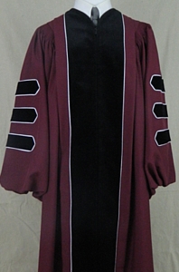 The authentic UMass Amherst doctoral outfit by University Cap & Gown