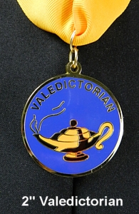 2" cloisonne valedictorian medallion from University Cap & Gown